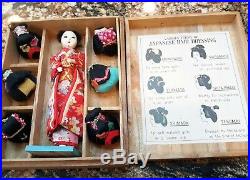 Vintage Antique Old Asian Japanese Doll With Six Wigs Hanako