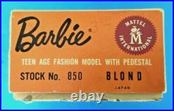 Vintage BARBIE DOLL BLONDE PONYTAIL withBOX Original & Complete 1960's EUC