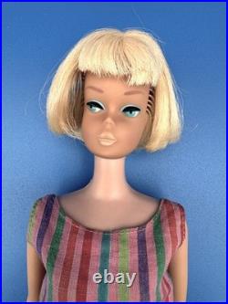 Vintage BARBIE Doll PALE BLONDE AMERICAN GIRL 1965 Bendable Legs Orig Swimsuit