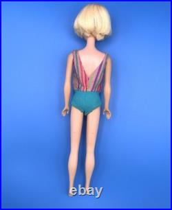 Vintage BARBIE Doll PALE BLONDE AMERICAN GIRL 1965 Bendable Legs Orig Swimsuit