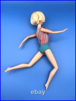 Vintage BARBIE Doll PALE BLONDE AMERICAN GIRL 1965 Bendable Legs Orig Swimsuit