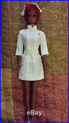 Vintage BARBIE Nurse Julia Doll Twist N Turn copyright 1966 JAPAN w orig CLOTHES
