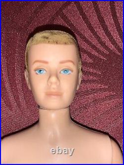 Vintage Barbie 1960's Ken Blond Flocked # 750 Orig Box & Accessories Read