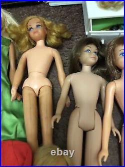 Vintage Barbie 1960s Case Dolls Clothes Lot