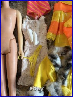 Vintage Barbie 1960s Cousin Francie Brunette Short Flip TNT & Clothes