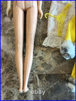 Vintage Barbie 1960s Cousin Francie Brunette Short Flip TNT & Clothes