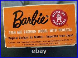 Vintage Barbie 1962 Teen Fashion Model Doll Original box, swim suit and wig set