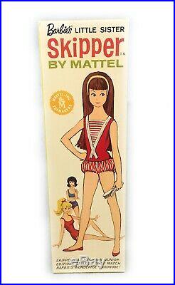 Vintage Barbie, 1963 Mattel Skipper 0950 Redhead, Original Box, Clothes, Japan