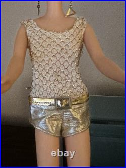 Vintage Barbie 1967 Casey MOD Doll #1180 Brunette Withswimsuit and earrings