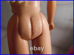 Vintage Barbie 1ST ISSUE BLONDE SKIPPER DOLL JUNIOR BRIDESMAID SS JAPAN SHOES ++