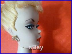 Vintage Barbie #1 blond ponytail 1959 reception line midnight blue floral japan