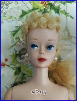 Vintage Barbie#3#4Blonde Ponytail Japan TM#850Crayon Fragrant Body+Ships Free