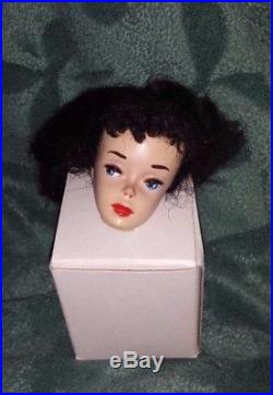 Vintage Barbie #3 Brunette Ponytail Doll head, and tlc TM solid pale body, Japan