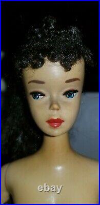 Vintage Barbie #3 Ponytail with Fancy Free dress and red open toe mules ONLY