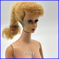 Vintage Barbie #4 Ponytail Blonde 1960's. GREEN EAR