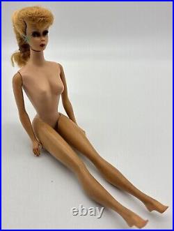 Vintage Barbie #4 Ponytail Blonde 1960's. GREEN EAR