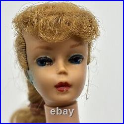 Vintage Barbie #4 Ponytail Blonde 1960's. GREEN EAR