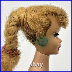 Vintage Barbie #4 Ponytail Blonde 1960's. GREEN EAR