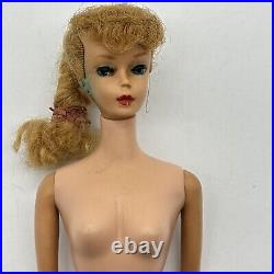 Vintage Barbie #4 Ponytail Blonde 1960's. GREEN EAR