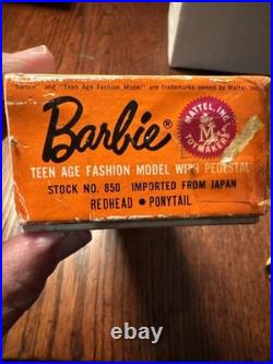 Vintage Barbie #850 Redhead Ponytail Doll Box Only Japan by Mattel Genuine