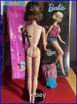 Vintage Barbie AMERICAN GIRL SIDE-PART BROWNETTE RARE LOW COLOR MIB