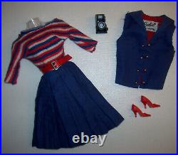 Vintage Barbie Aboard Ship Outfit #1361 & Camera Red Shoes & Belt 1965