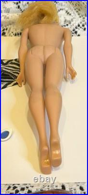 Vintage Barbie Blonde Ponytail #4 w blue eyeliner. LOOK