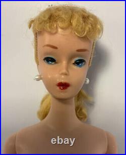 Vintage Barbie Blonde Ponytail Doll #4 OSS#850 ALL Original OT Mules, Sunglasses