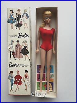 Vintage Barbie Blonde SWIRL PONYTAIL Doll with Box, Booklet, GORGEOUS