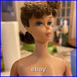 Vintage Barbie Brunette Ponytail #5 Doll With Red Swimsuit Vintage Barbie Brunette Ponytail #5 Doll With Red Swimsuit