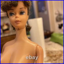 Vintage Barbie Brunette Ponytail #5 Doll With Red Swimsuit Vintage Barbie Brunette Ponytail #5 Doll With Red Swimsuit