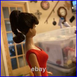 Vintage Barbie Brunette Ponytail #5 Doll With Red Swimsuit Vintage Barbie Brunette Ponytail #5 Doll With Red Swimsuit