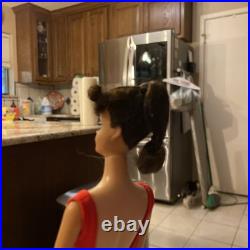 Vintage Barbie Brunette Ponytail #5 Doll With Red Swimsuit Vintage Barbie Brunette Ponytail #5 Doll With Red Swimsuit