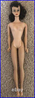 Vintage Barbie Brunette Ponytail Doll, Pat Pend Body Japan MCMLVIII