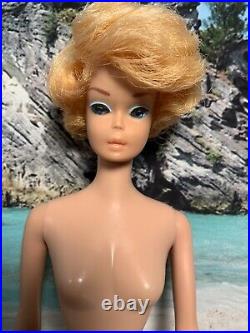 Vintage Barbie Bubblecut GORGEOUS Platinum Blonde #850 Red Swimsuit Japan Mules