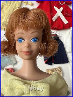 Vintage Barbie Case Lot Titian MIDGE Doll Clothes Shoes Mattel 1960, VERY NICE