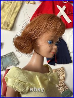 Vintage Barbie Case Lot Titian MIDGE Doll Clothes Shoes Mattel 1960, VERY NICE