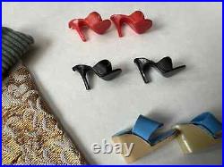Vintage Barbie Case Lot Titian MIDGE Doll Clothes Shoes Mattel 1960, VERY NICE