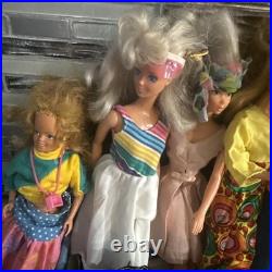Vintage Barbie Case ken skipper Doll with tons of Clothes 1960s lot of 7