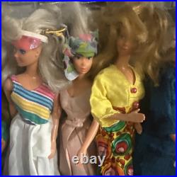 Vintage Barbie Case ken skipper Doll with tons of Clothes 1960s lot of 7