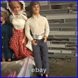 Vintage Barbie Case ken skipper Doll with tons of Clothes 1960s lot of 7