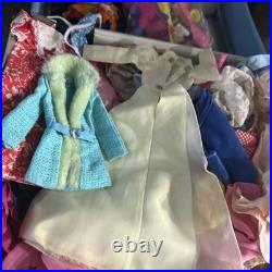 Vintage Barbie Case ken skipper Doll with tons of Clothes 1960s lot of 7