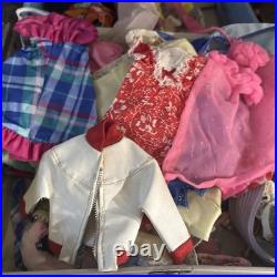 Vintage Barbie Case ken skipper Doll with tons of Clothes 1960s lot of 7