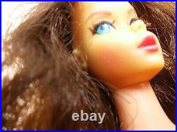Vintage Barbie Doll 1160 Twist N Turn Brunette TNT Dark Brown Flip Hair C30