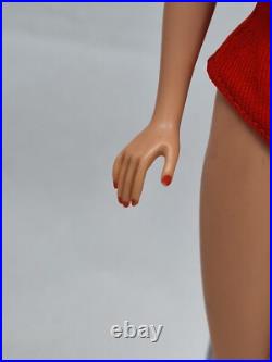 Vintage Barbie Doll #7 Blonde Ponytail in Original Red Suit Mattel Japan 1964
