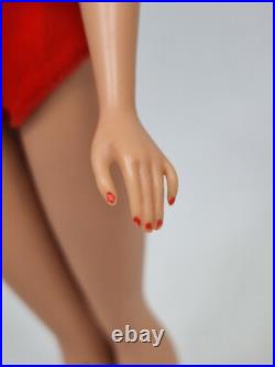 Vintage Barbie Doll #7 Blonde Ponytail in Original Red Suit Mattel Japan 1964