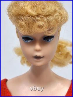 Vintage Barbie Doll #7 Blonde Ponytail in Original Red Suit Mattel Japan 1964
