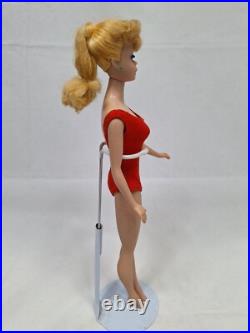 Vintage Barbie Doll #7 Blonde Ponytail in Original Red Suit Mattel Japan 1964