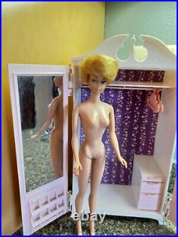 Vintage Barbie Doll Blonde Bubble Cut Pink Lips Japan 1960's