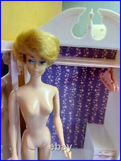 Vintage Barbie Doll Blonde Bubble Cut Pink Lips Japan 1960's